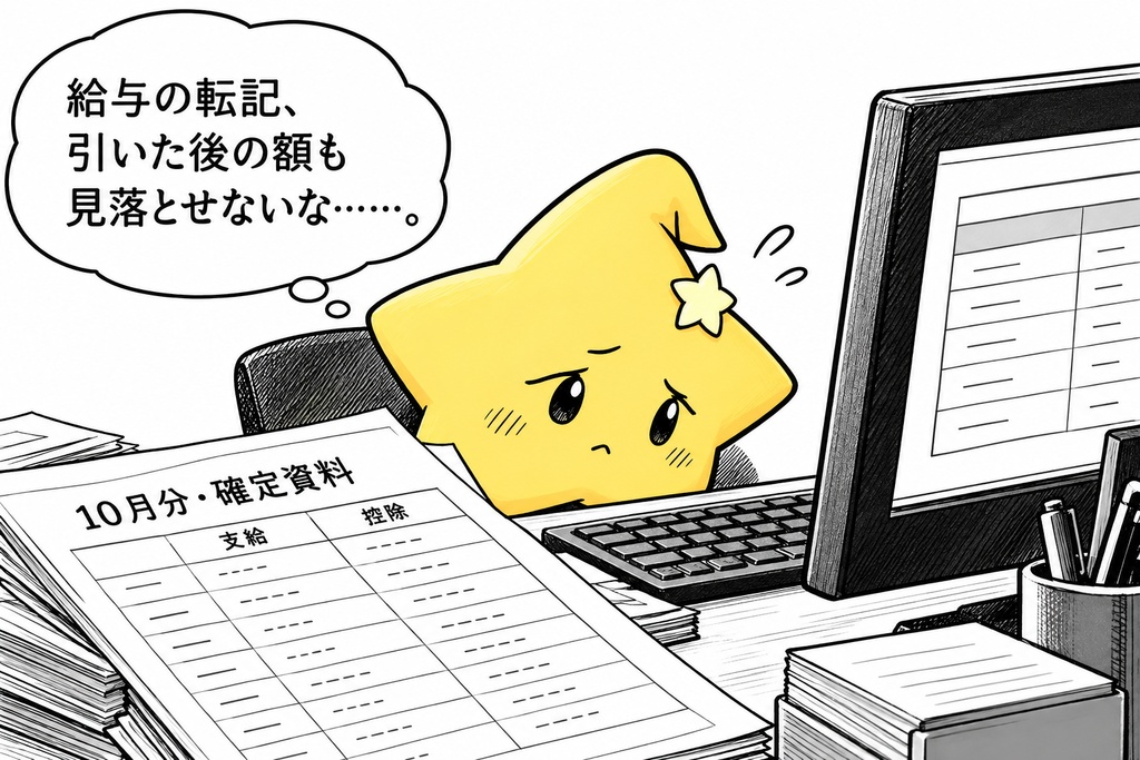 確定給与の差引確認|支給・控除 Excel