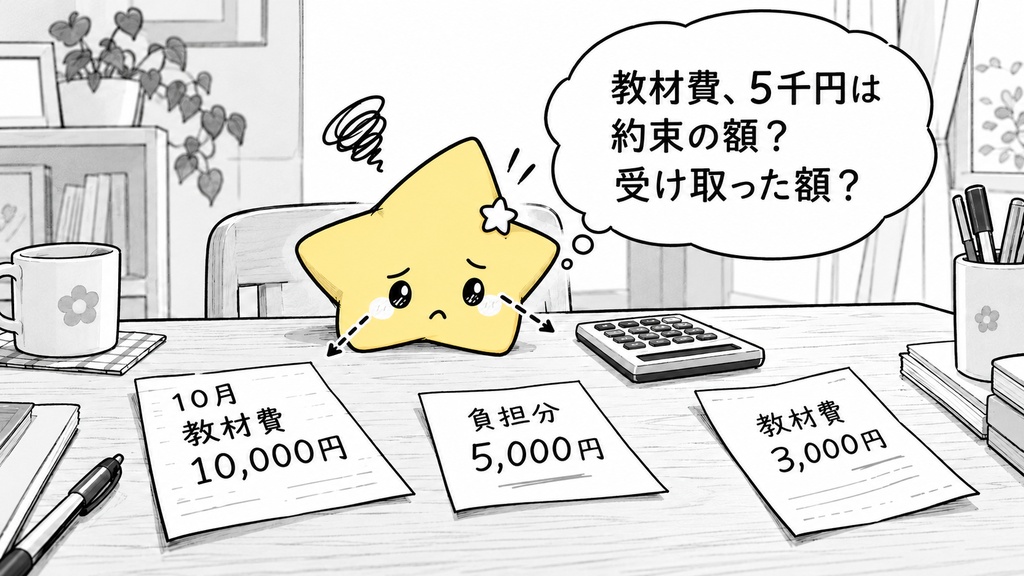 共同負担費の精算|未精算・過受領 Excel