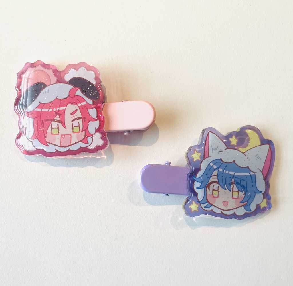 朝から夜までけもみみヘアクリップ