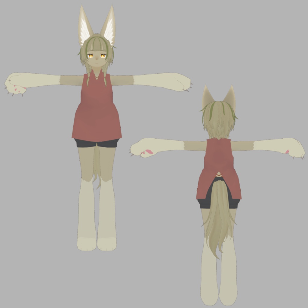 獣人村の双子 テォ&ラゥ【VRM】