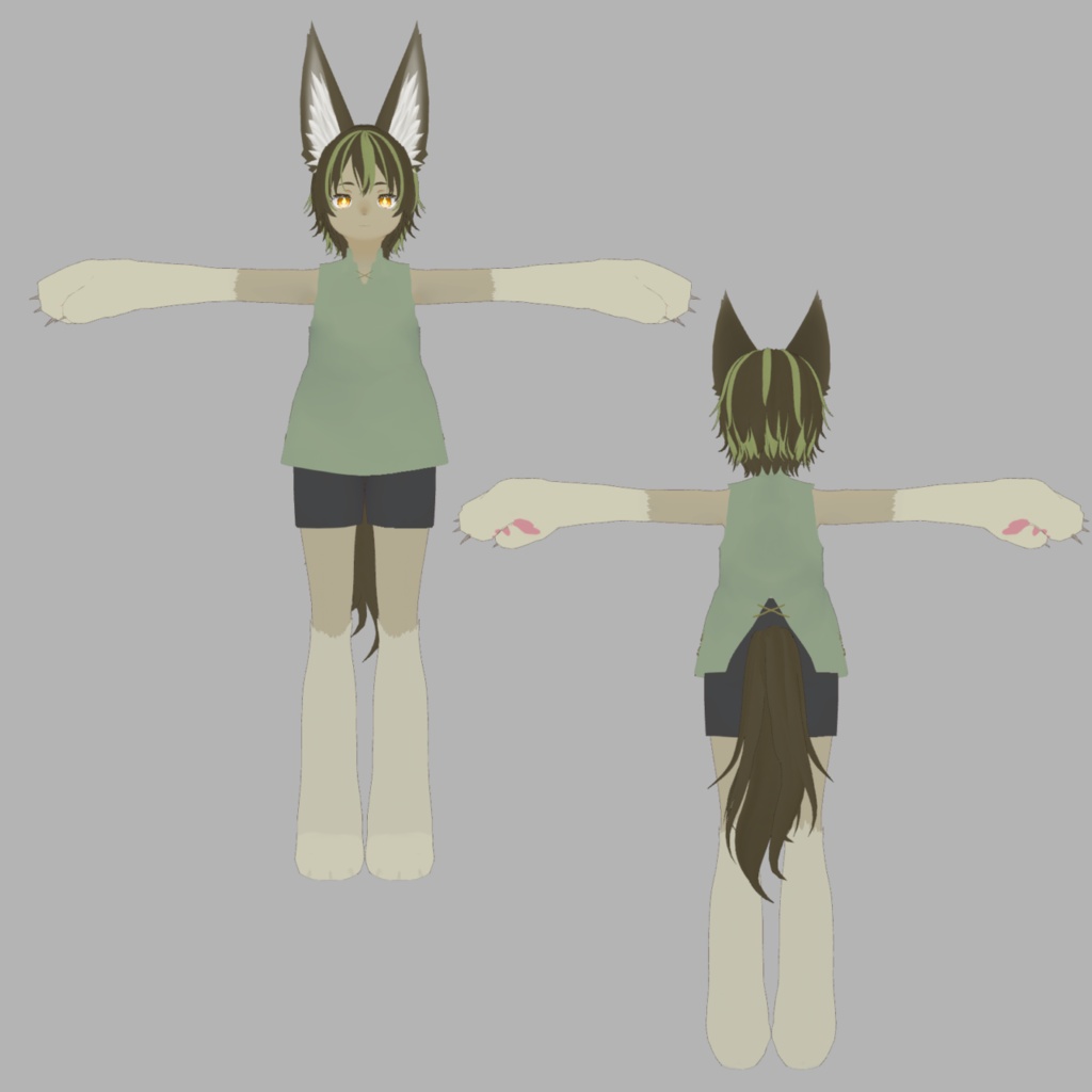 獣人村の双子 テォ&ラゥ【VRM】