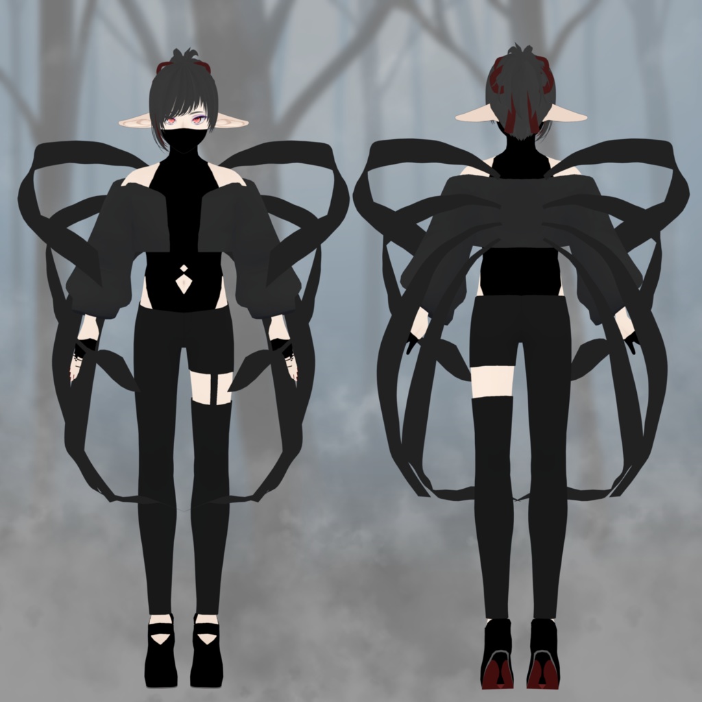 闇夜に溶け込む帯使い ルーク【VRM】