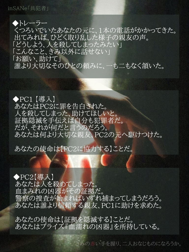 【インセイン】共犯者【2人用特殊型】