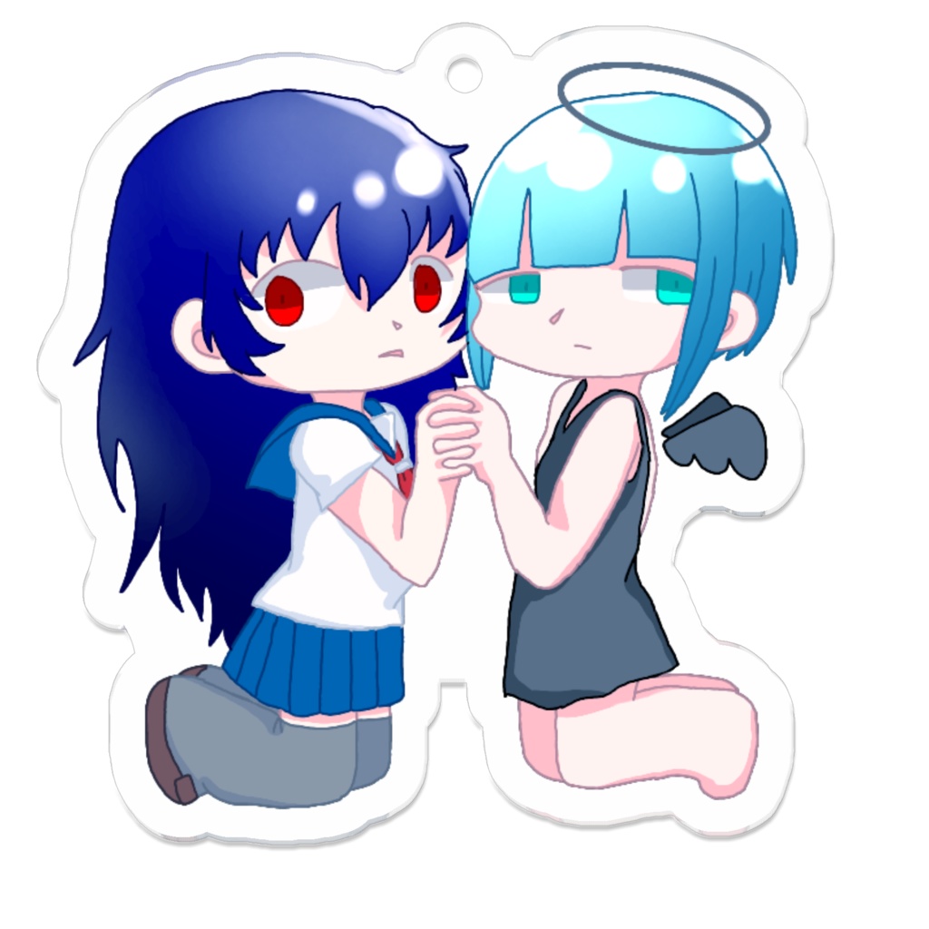 優綺とルシフェルアクリルキーホルダー