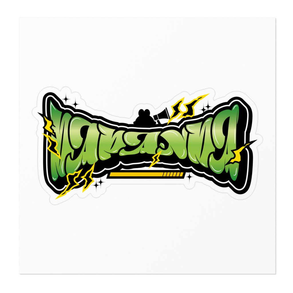 だぱんだのかっこいいロゴステッカー