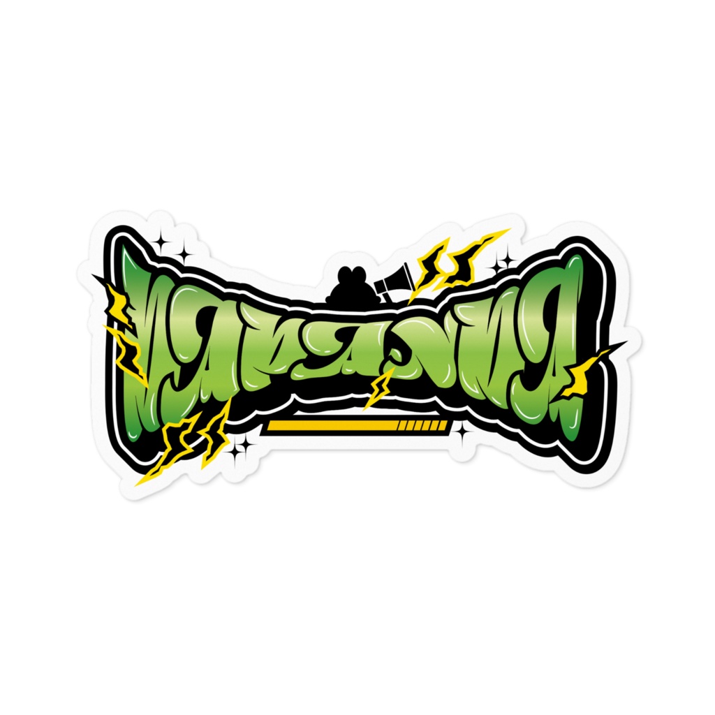 だぱんだのかっこいいロゴステッカー