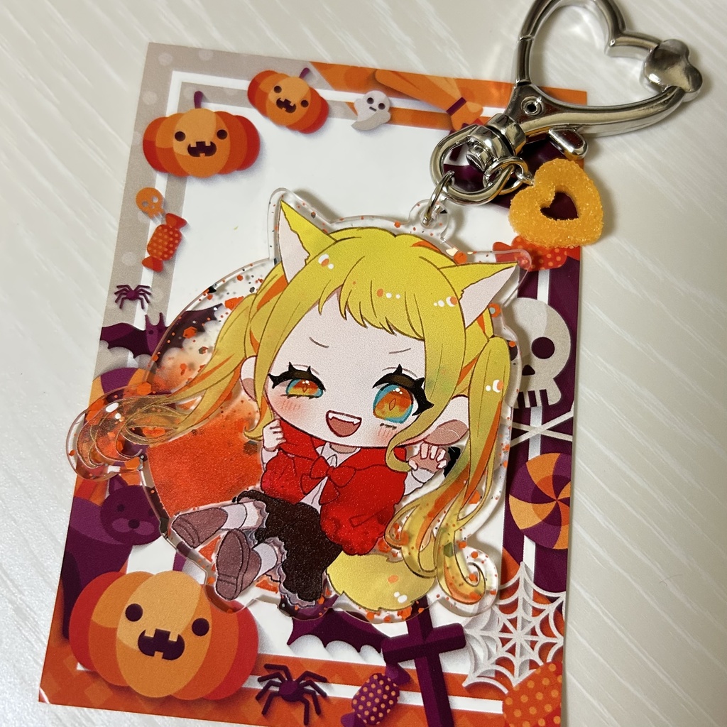 アクリルキーホルダー🐺💛