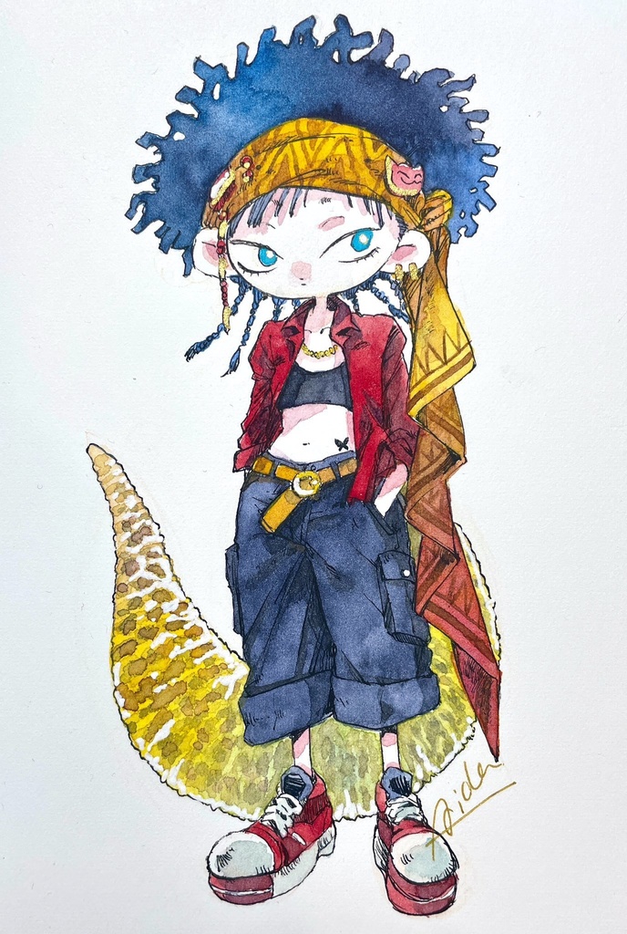 オリジナル原画「ゲッコー」