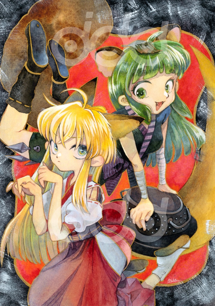 オリジナル原画「ばかしあい」