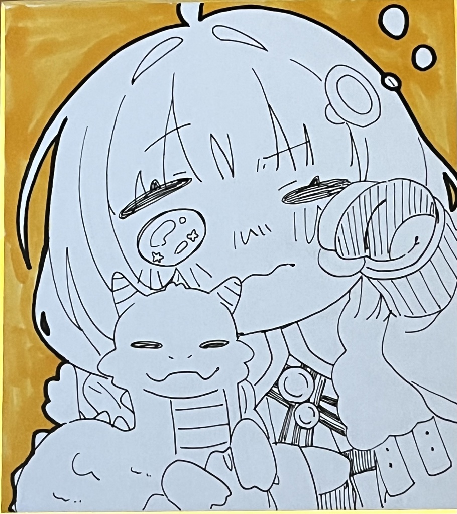 ミニ色紙_眠そうな_紲星あかり