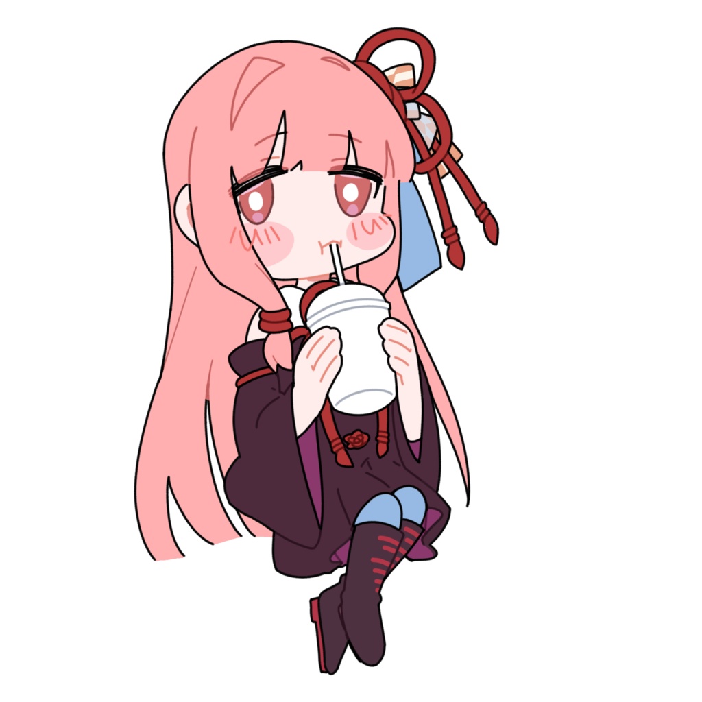 ジュースを飲む琴葉茜_GIF素材