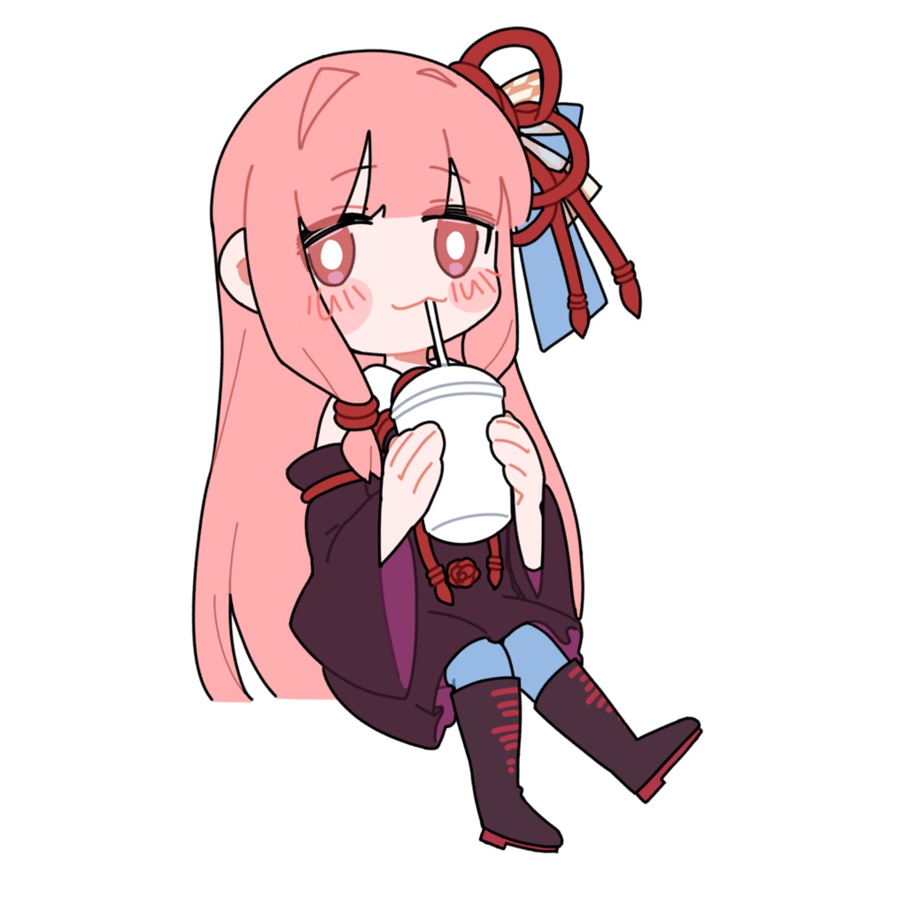 ジュースを飲む琴葉茜_GIF素材