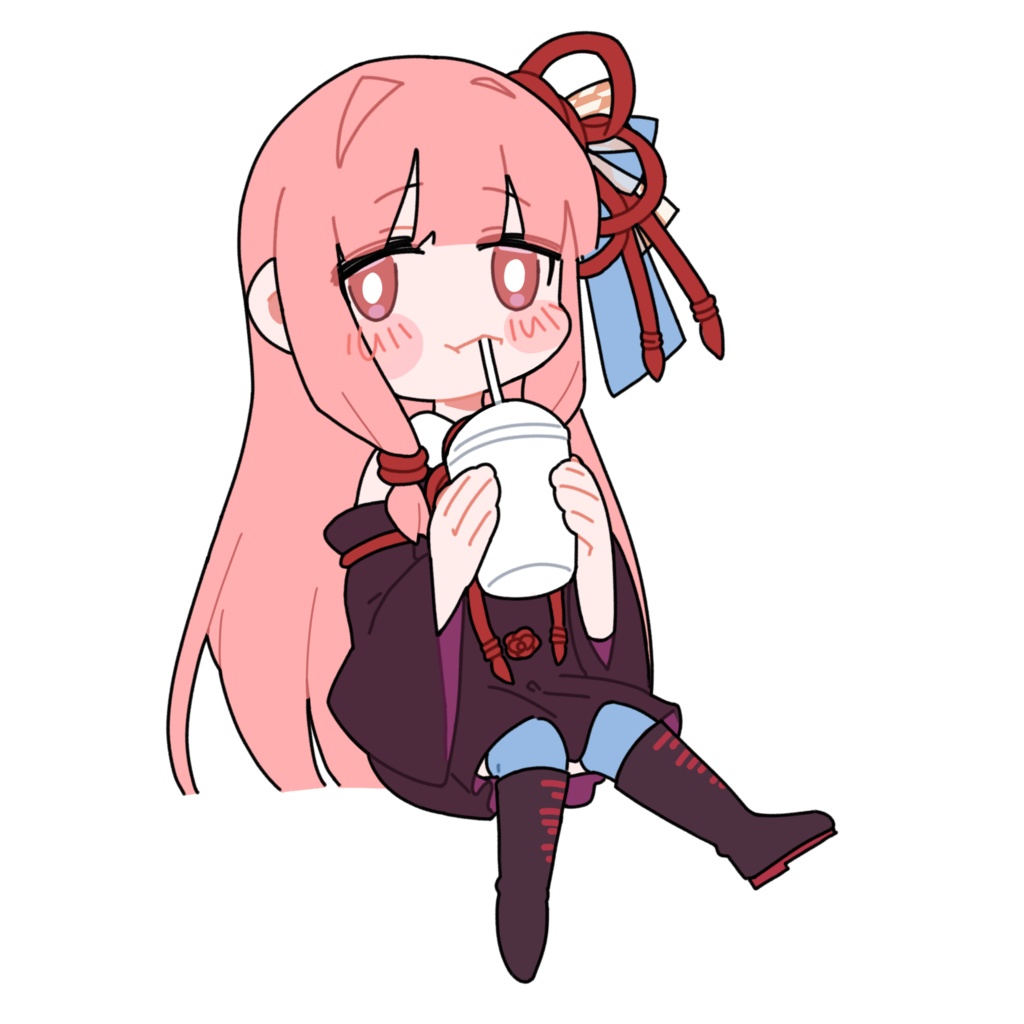 ジュースを飲む琴葉茜_GIF素材