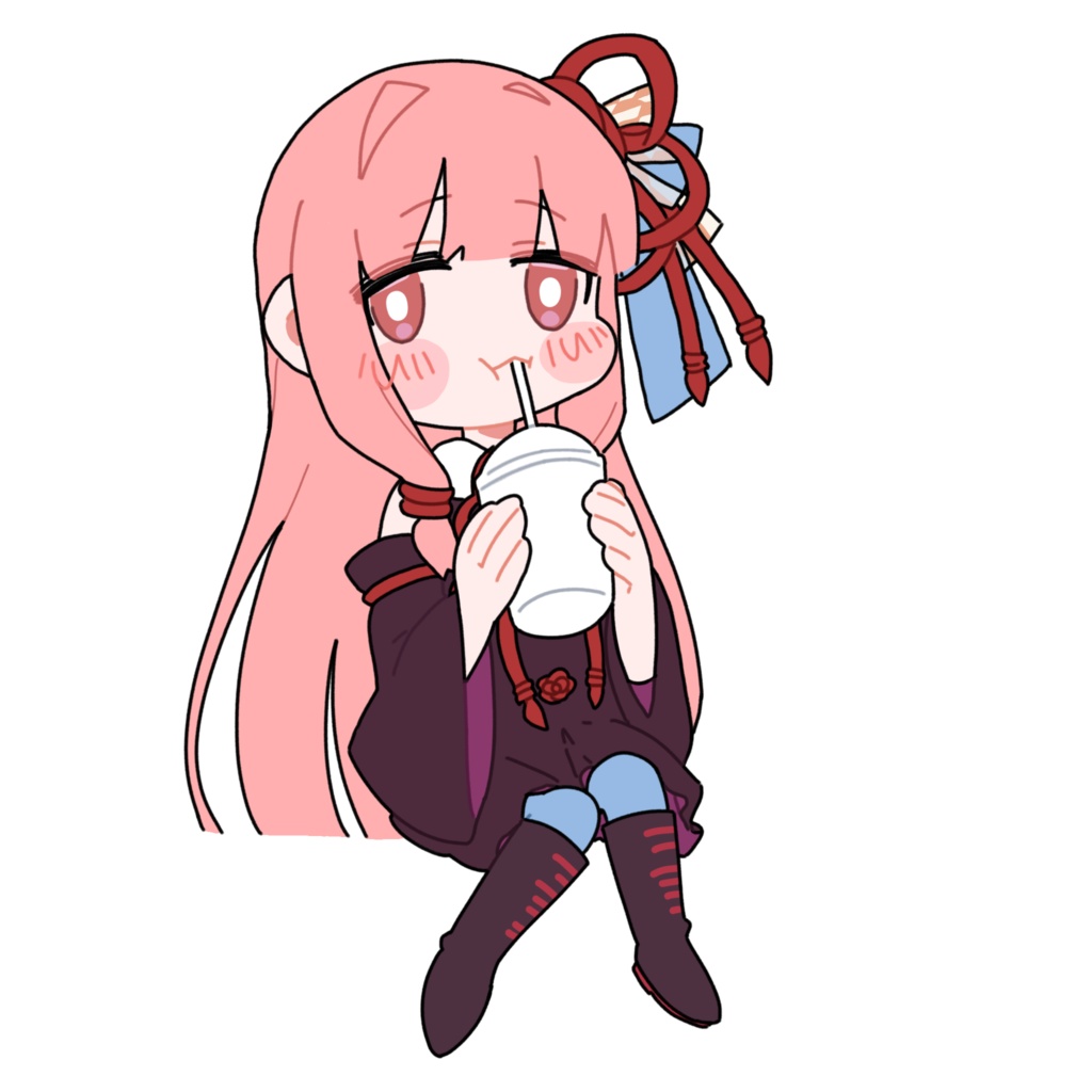 ジュースを飲む琴葉茜_GIF素材