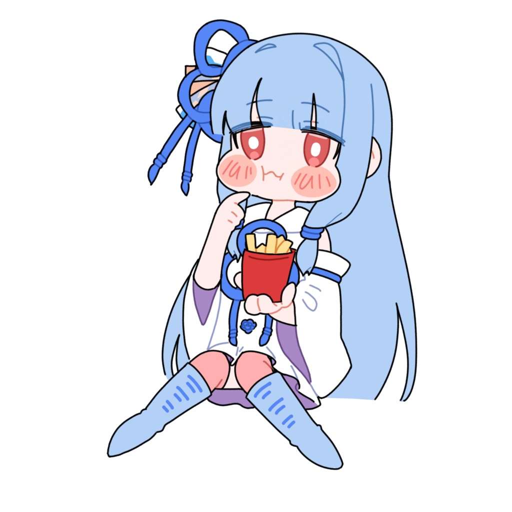 ポテトを食べる琴葉葵_GIF素材