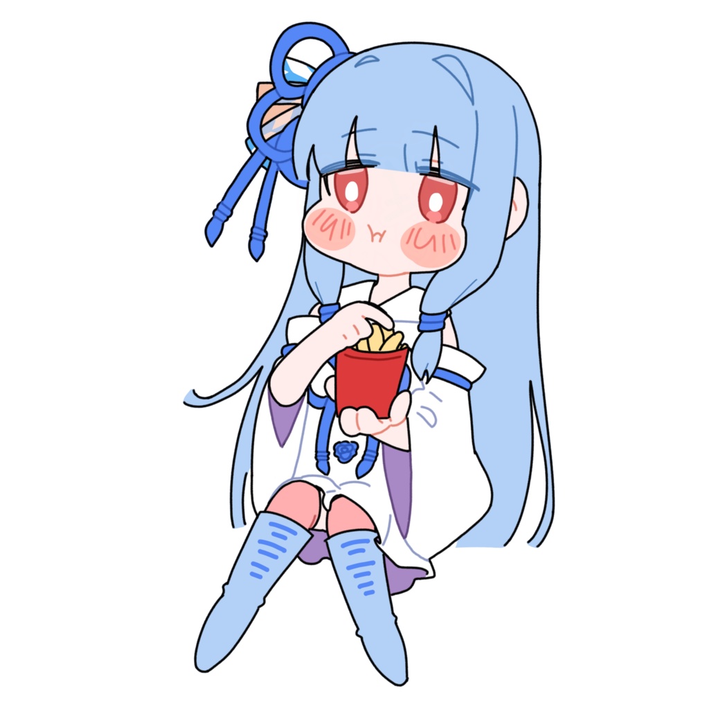 ポテトを食べる琴葉葵_GIF素材