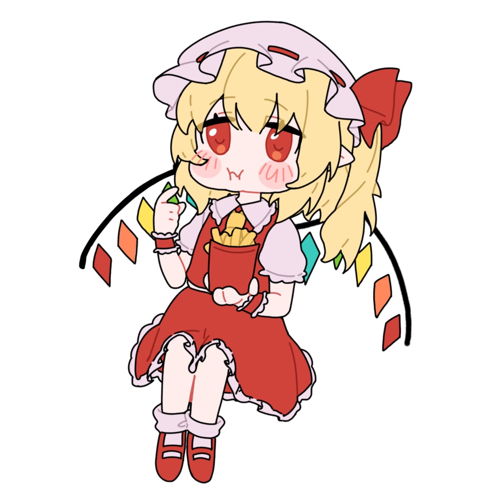 ポテトを食べるフラン_GIF素材