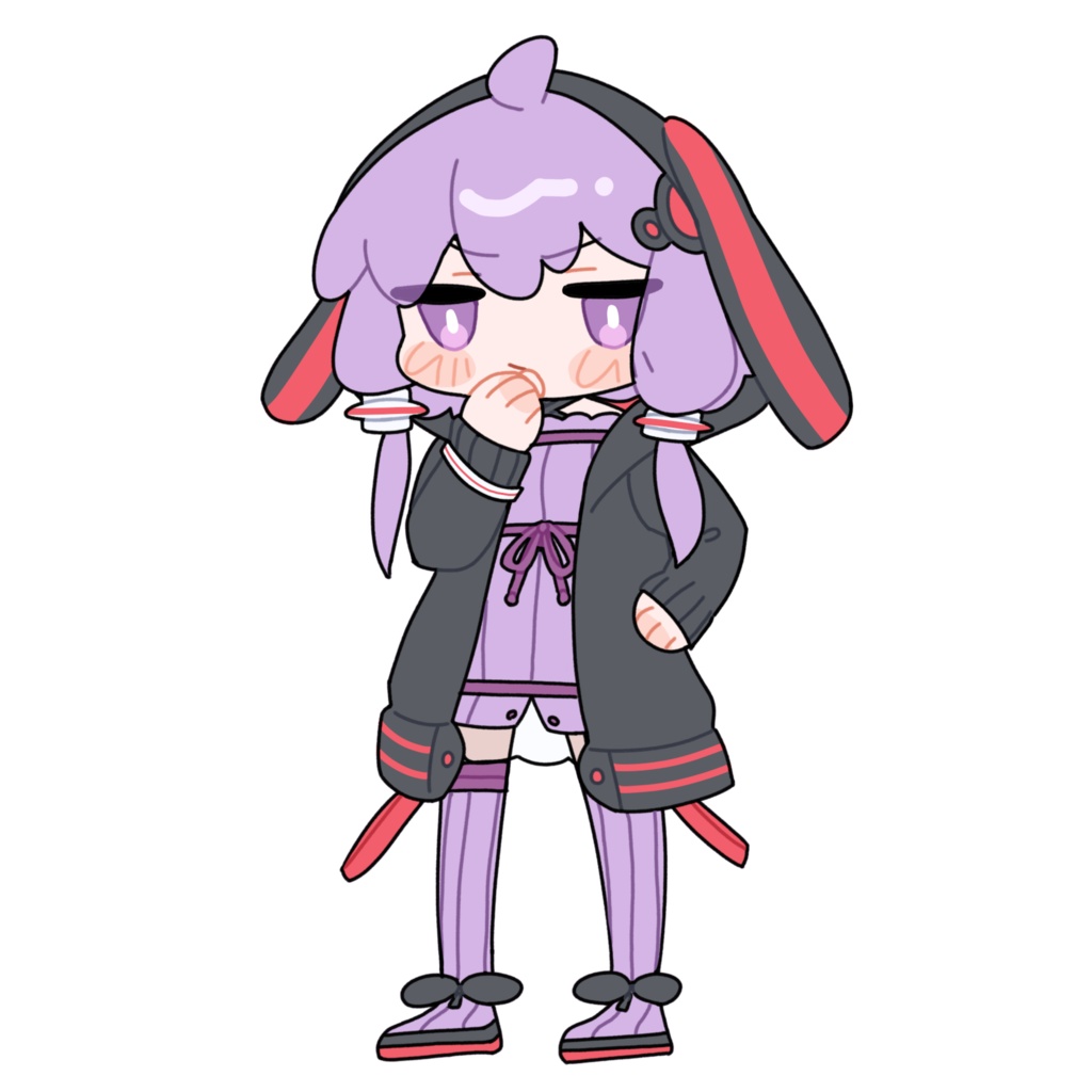 考えるゆかりさん_GIF素材