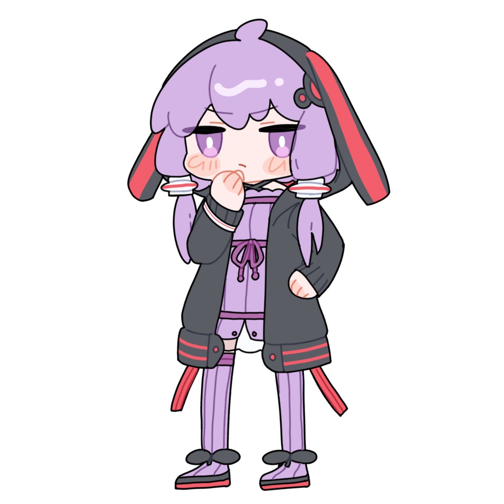 考えるゆかりさん_GIF素材