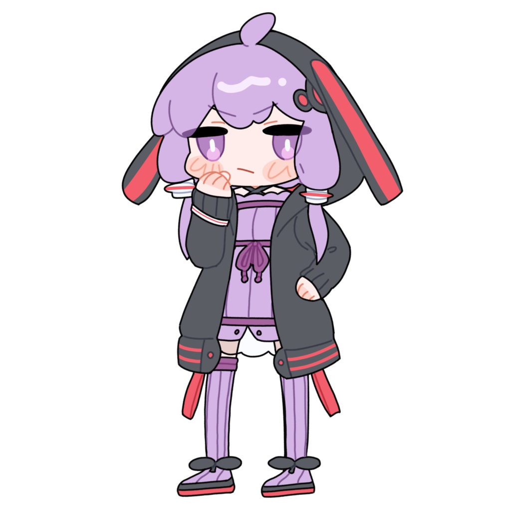 考えるゆかりさん_GIF素材