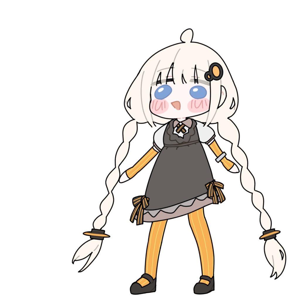 後ろにジャンプして走って戻ってくるあかりちゃん_GIF