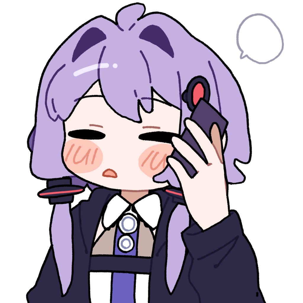 電話をするゆかりさん-GIF素材-立ち絵