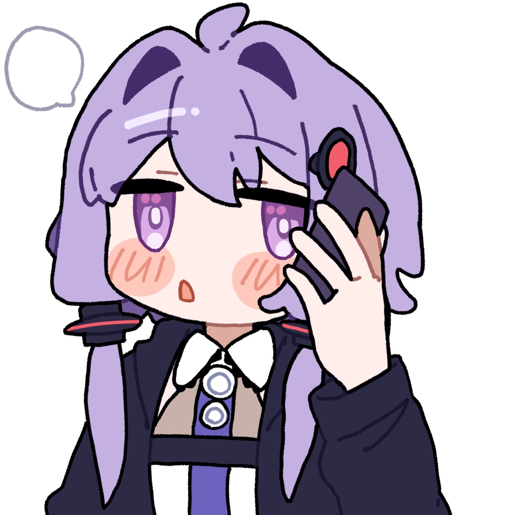 電話をするゆかりさん-GIF素材-立ち絵