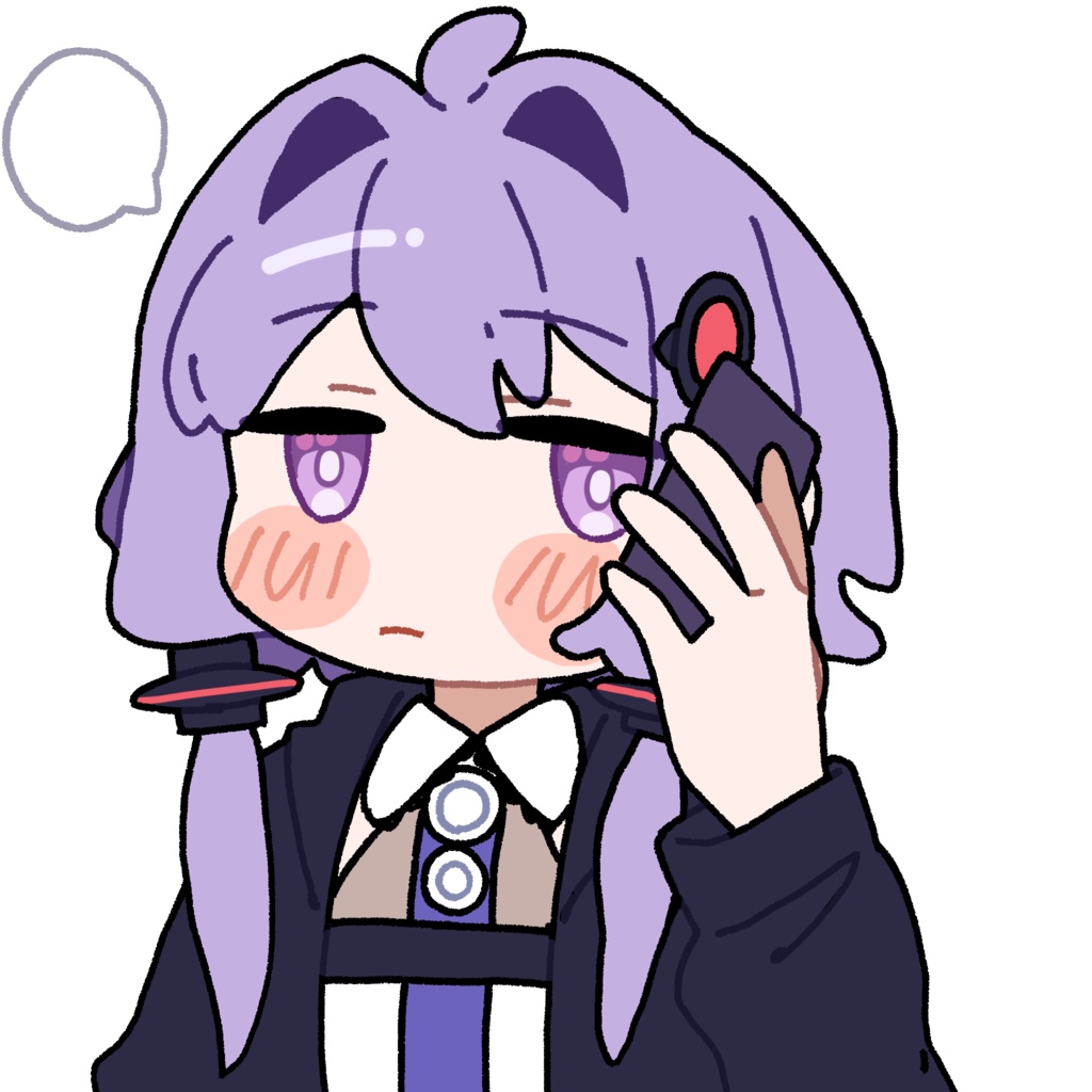 電話をするゆかりさん-GIF素材-立ち絵