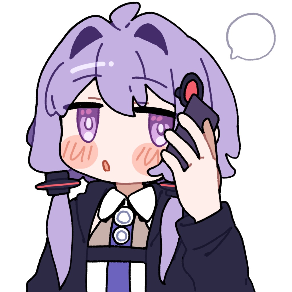 電話をするゆかりさん-GIF素材-立ち絵