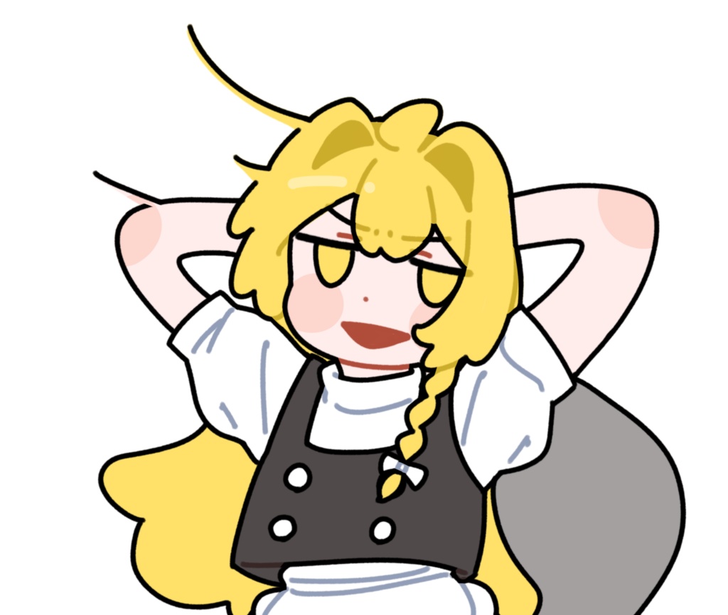 やばくねーよ★魔理沙_クロマキーMP4素材_透過PNG