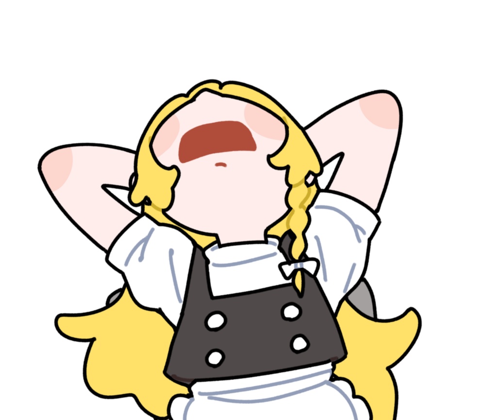 やばくねーよ★魔理沙_クロマキーMP4素材_透過PNG