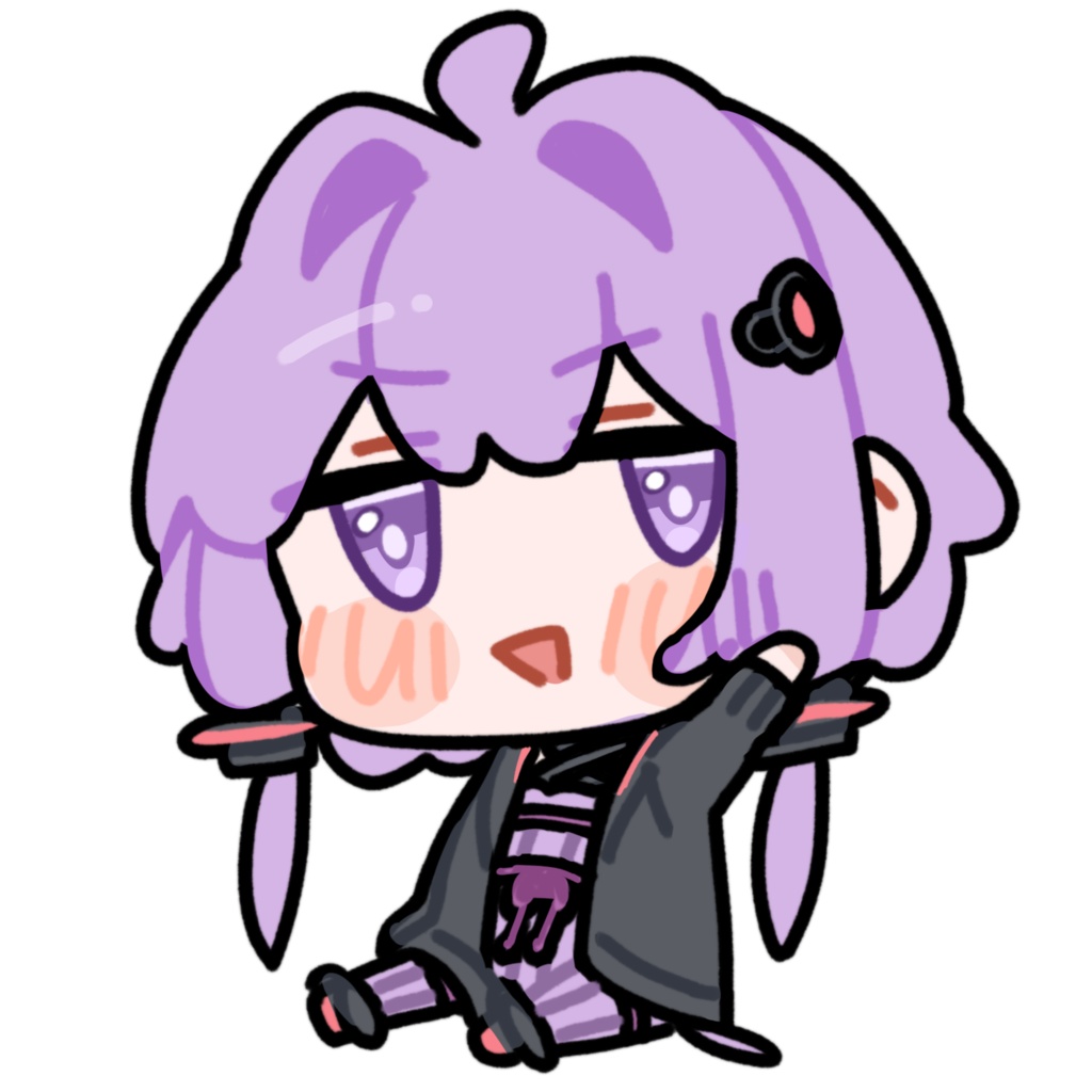 お手振り結月ゆかり_GIF_立ち絵 _無料配布