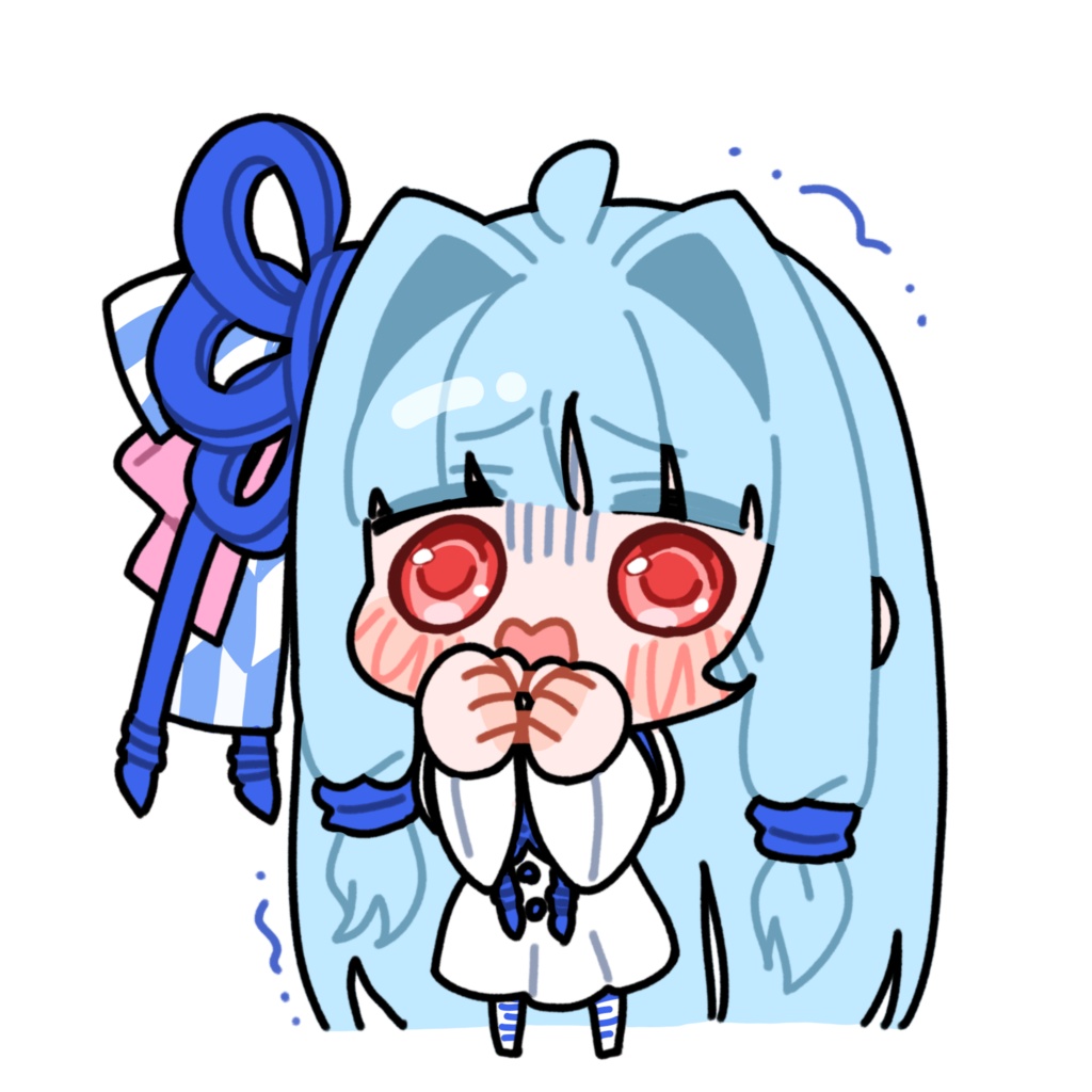 怯える琴葉葵_GIF_立ち絵
