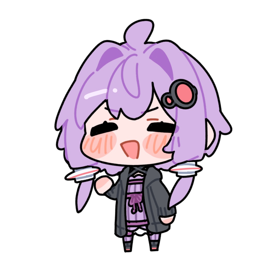 嬉しそうな結月ゆかり_GIF_立ち絵