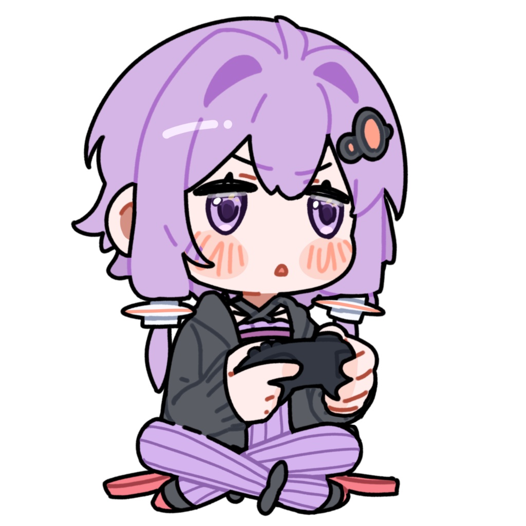 ゲームをする結月ゆかり_GIF_立ち絵