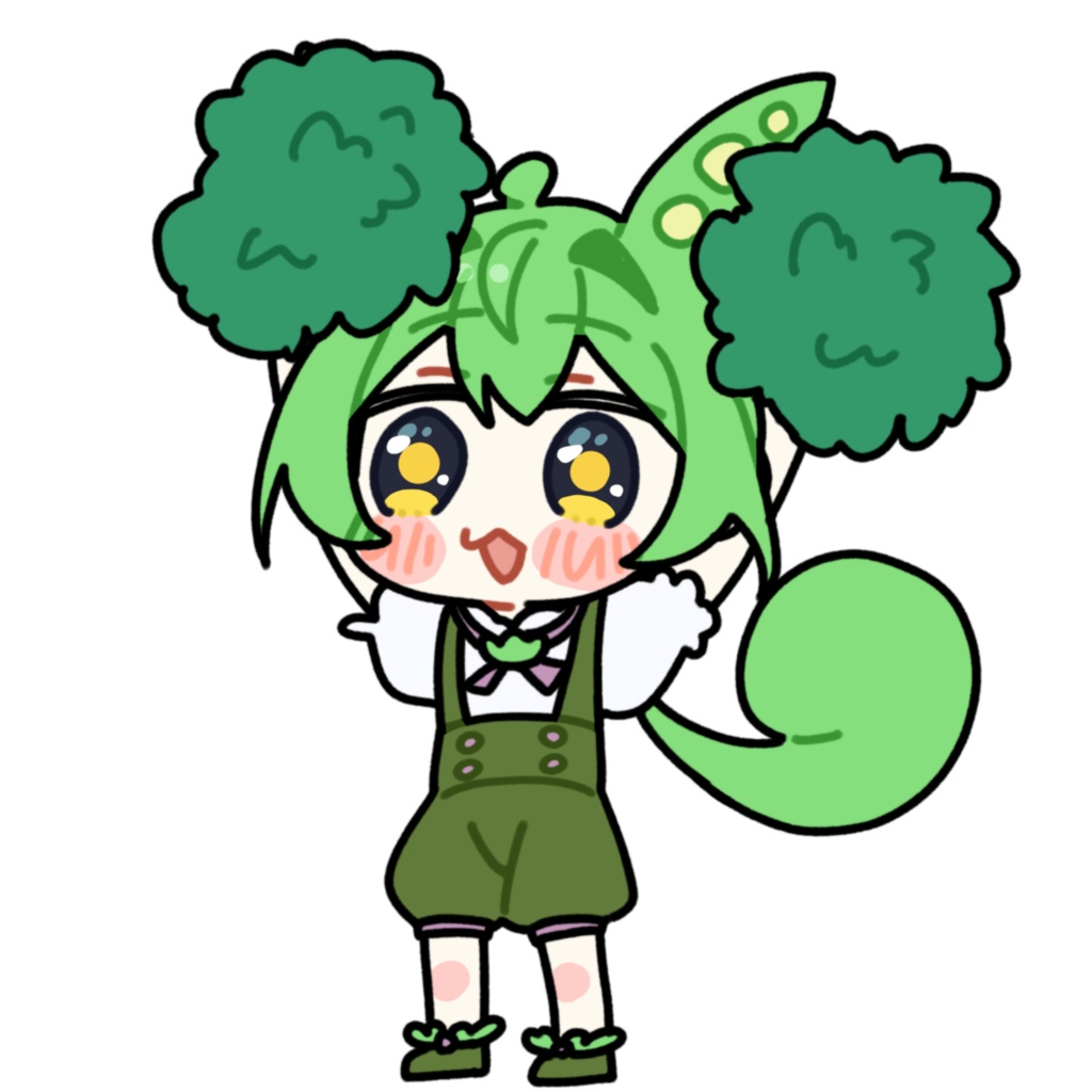 チアガールずんだもん_GIF_立ち絵_応援
