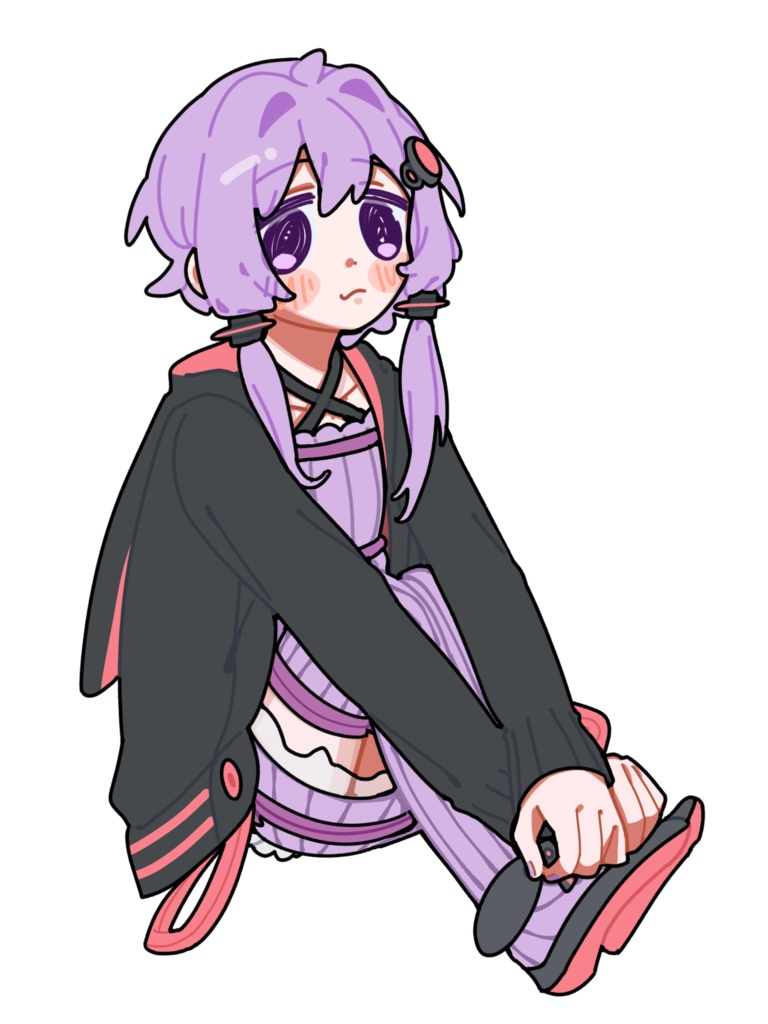 ぽや〜んとしている結月ゆかり_PNG画像_立ち絵