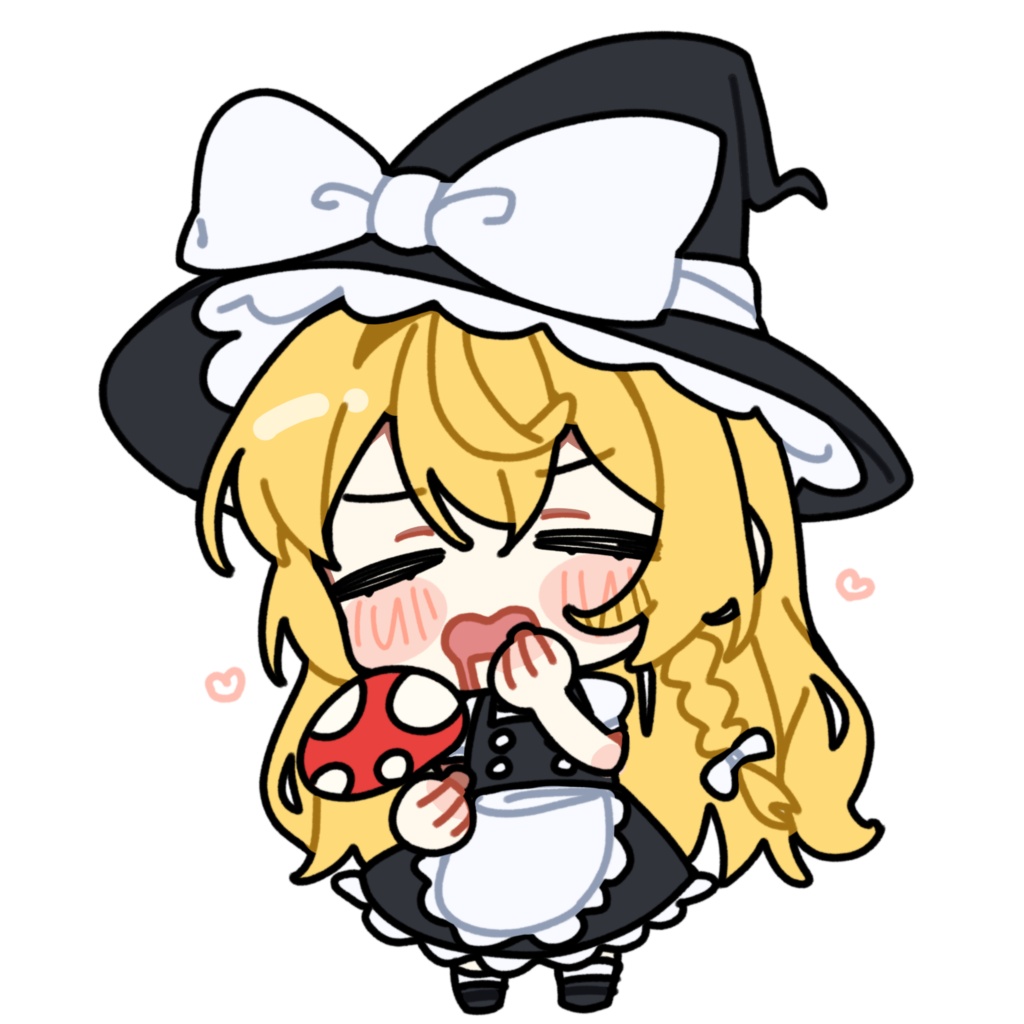 毒キノコにテンションが上がる霧雨魔理沙_GIF_立ち絵