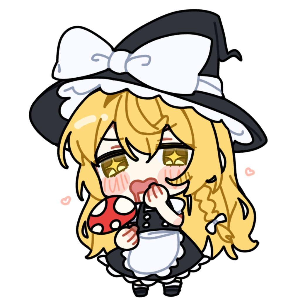 毒キノコにテンションが上がる霧雨魔理沙_GIF_立ち絵