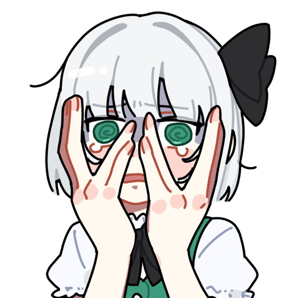 怯える魂魄妖夢_GIF_立ち絵_無料配布