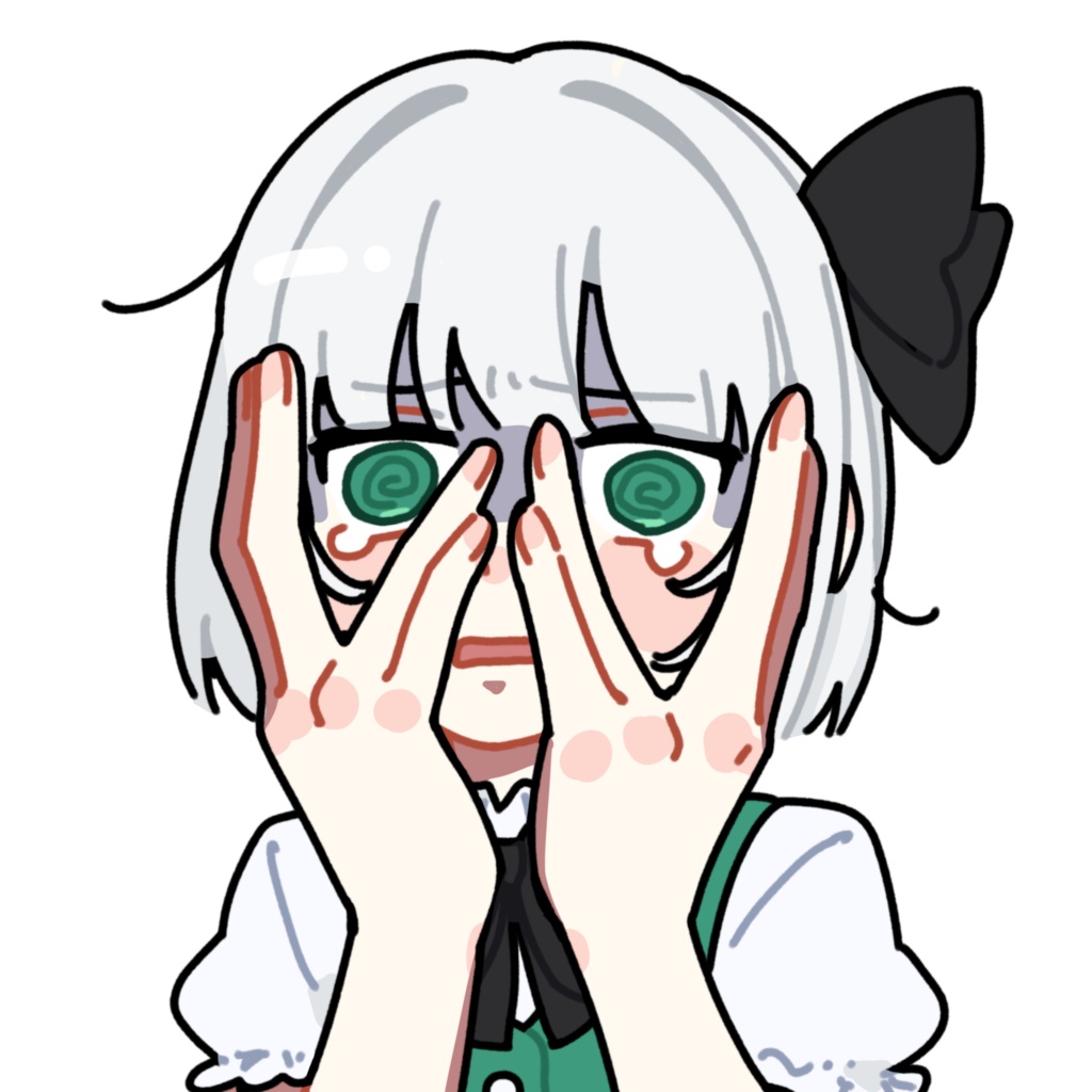 怯える魂魄妖夢_GIF_立ち絵_無料配布
