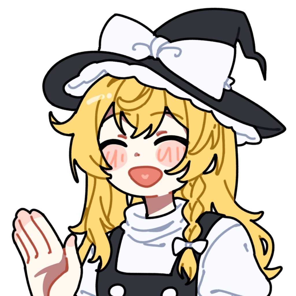 笑顔で背中を押す霧雨魔理沙_立ち絵_無料配布