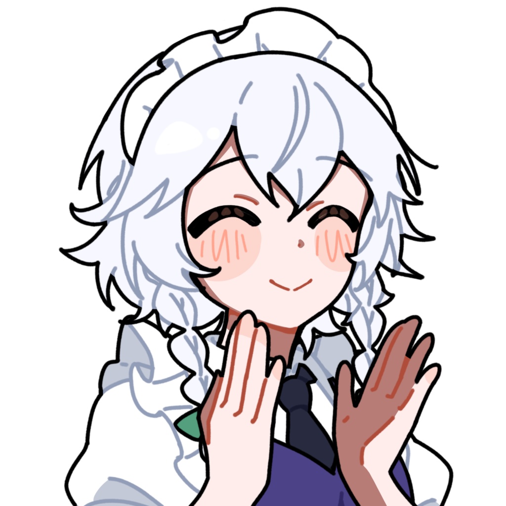 拍手する十六夜咲夜_GIF_立ち絵