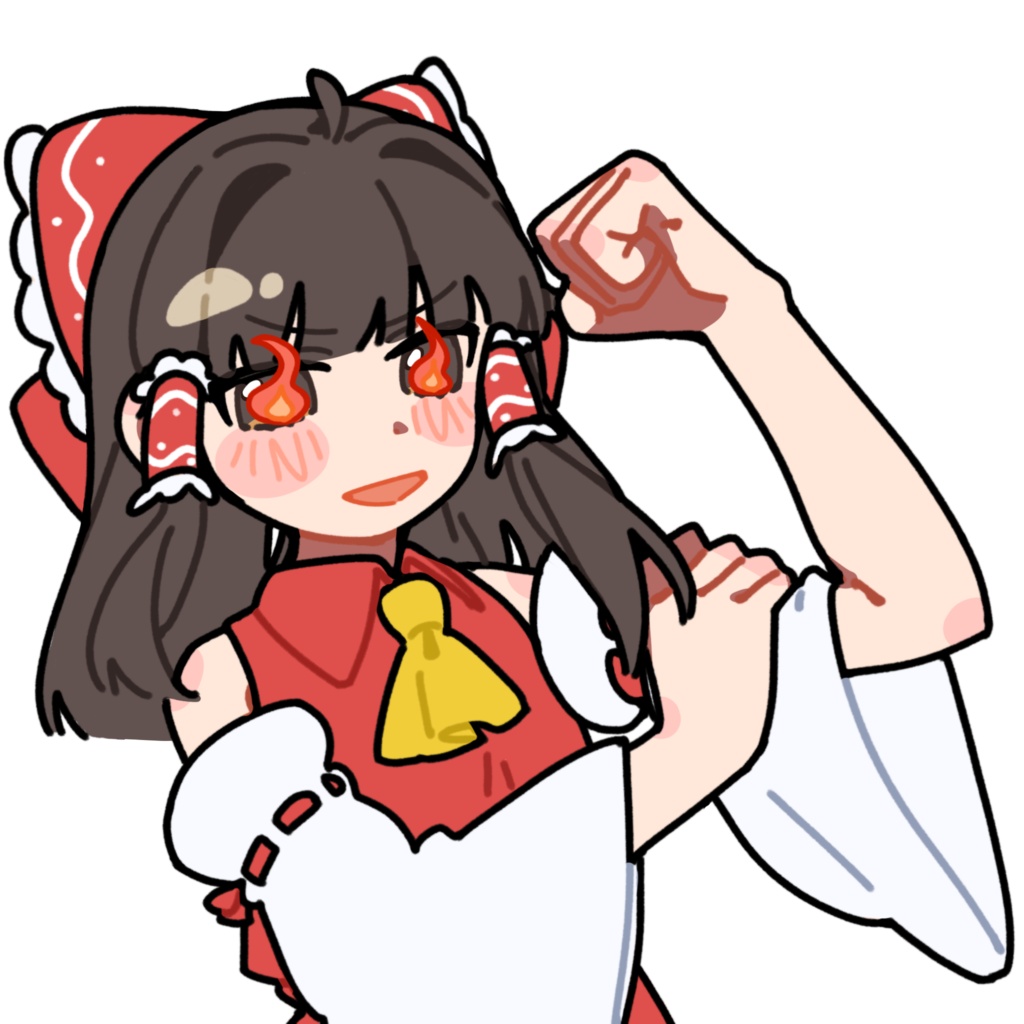 やる気に満ち溢れる霊夢_GIF_立ち絵_PNG