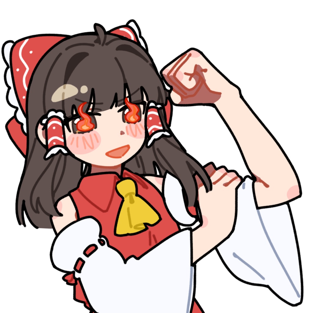 やる気に満ち溢れる霊夢_GIF_立ち絵_PNG