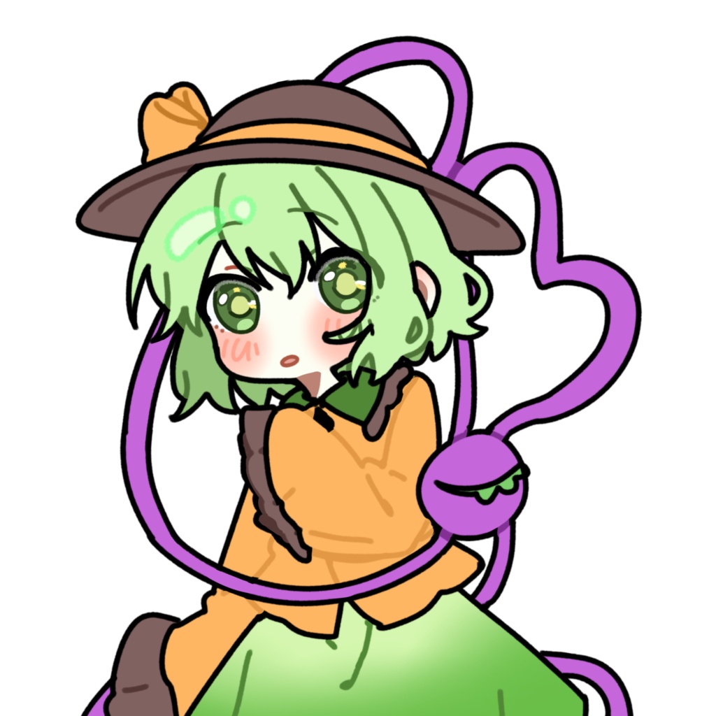 不思議そうな古明地こいし_PNG_立ち絵