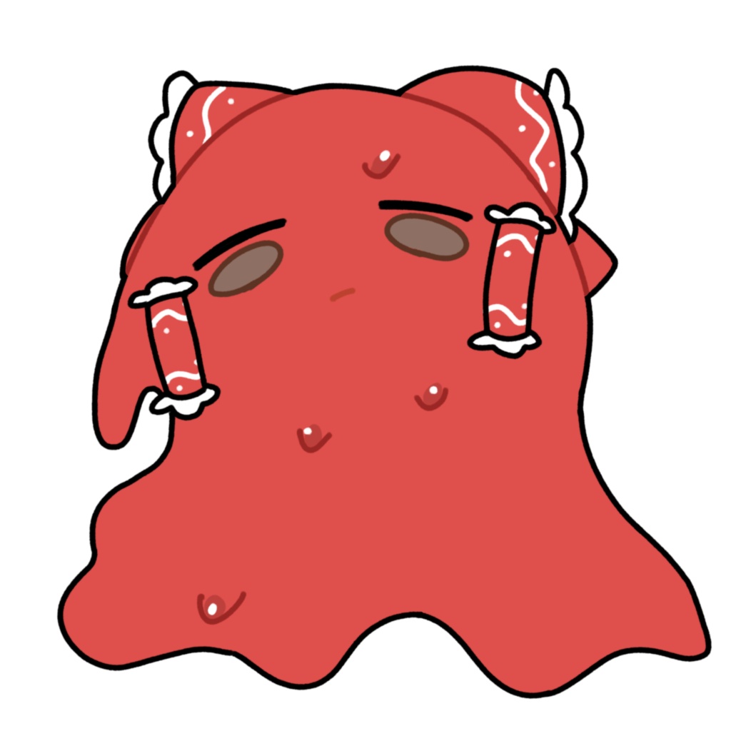 暑さで溶ける博麗霊夢_GIF_立ち絵_PNG