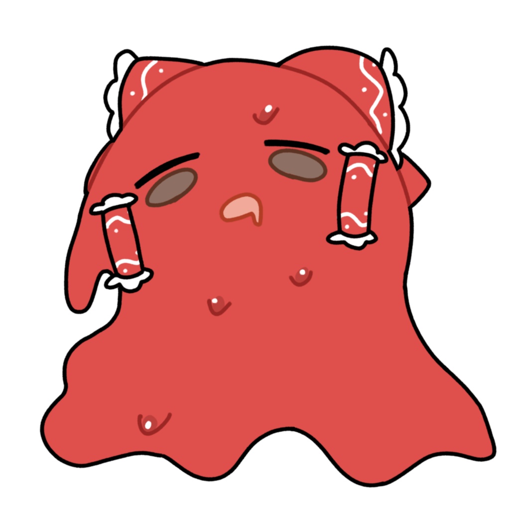 暑さで溶ける博麗霊夢_GIF_立ち絵_PNG