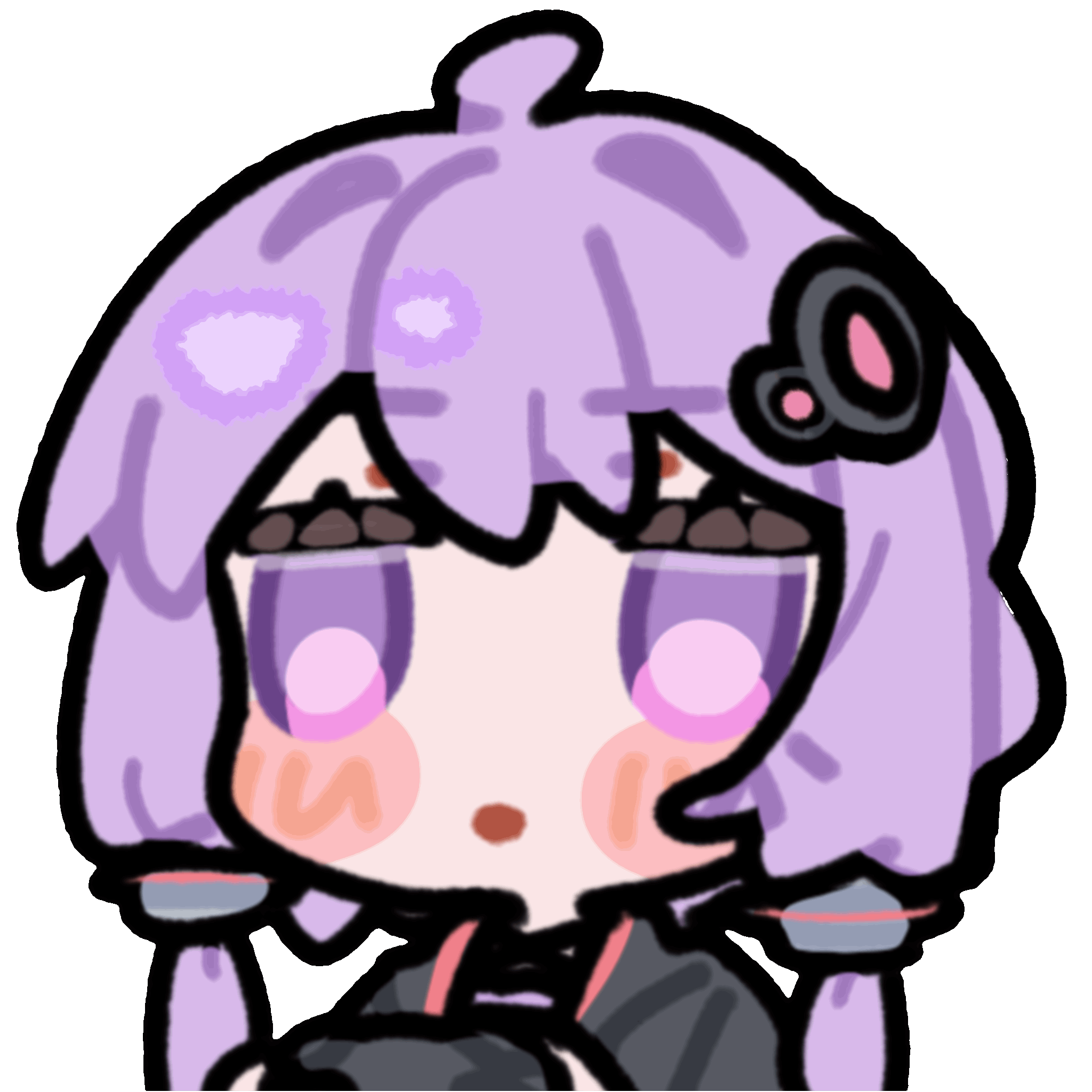 ゲームをするミニ結月ゆかり_GIF_立ち絵