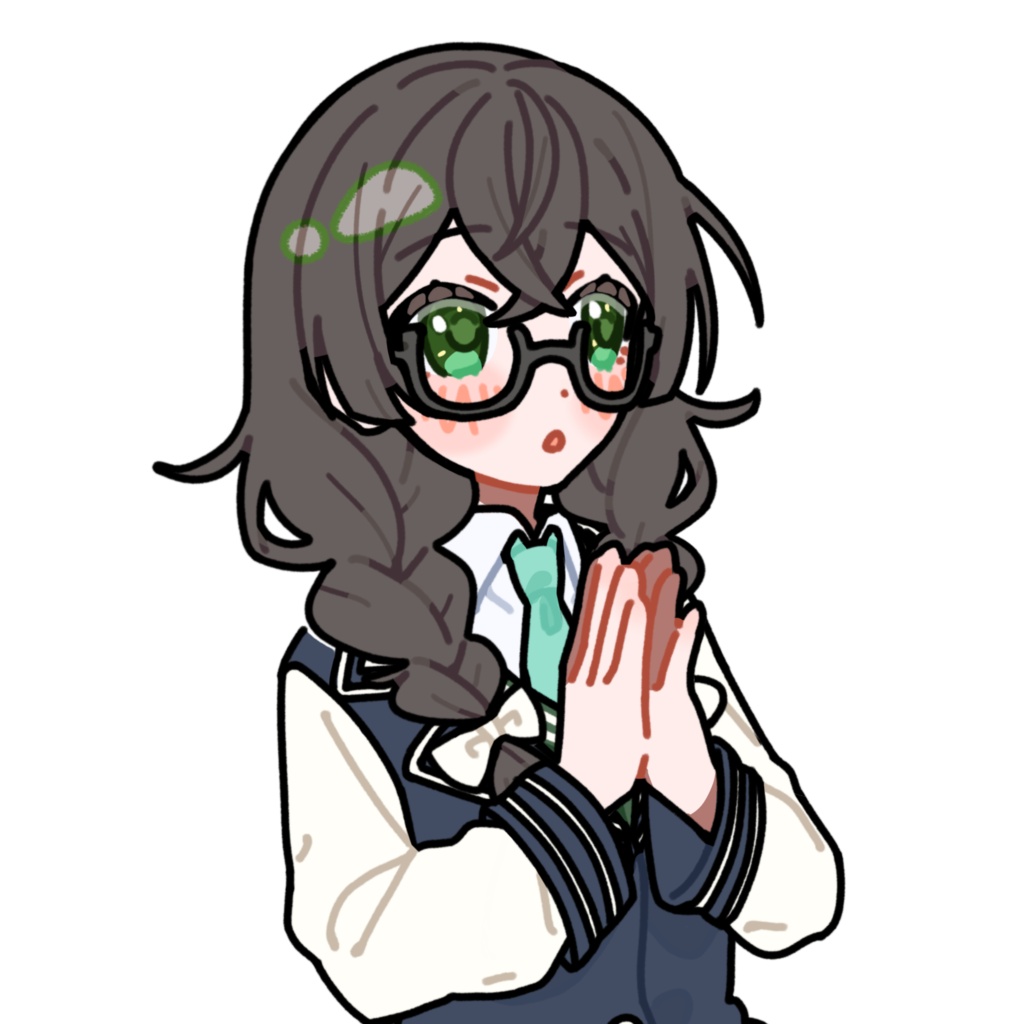 手を叩く花隈千冬_GIF_立ち絵_PNG_アニメーション素材